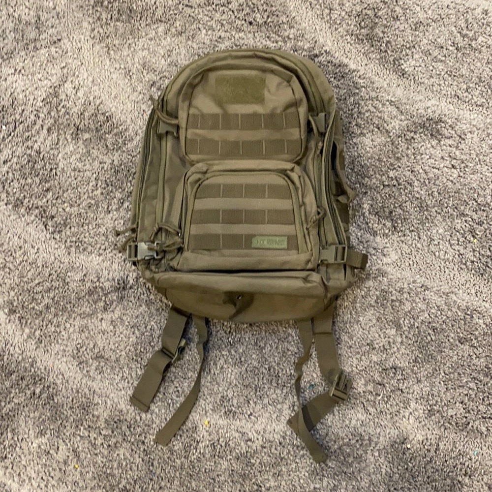 Olive green tactical backpack